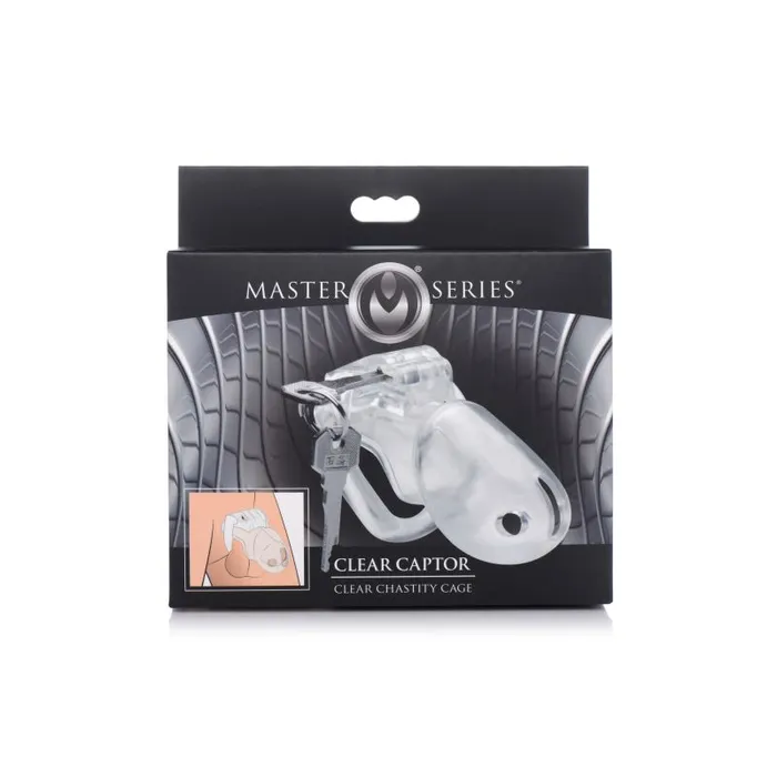 Clear Captor Chastity Cage Large Master Series Male Sex Toys Clear Captor Chastity Cage Large Master Series Male Sex Toys
