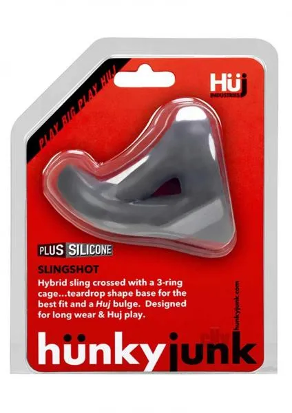 Hunky Junk Slingshot 3 Ring Teardrop Stone Oxballs Male Sex Toys