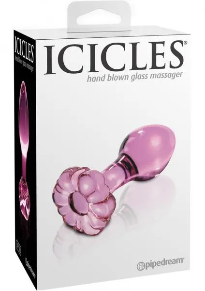 Icicles No 48 Glass Butt Plug Pink Pipedream Anal Icicles No 48 Glass Butt Plug Pink Pipedream Anal