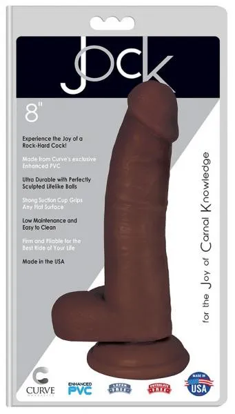 Jock Dong Dildos Jock Dong With Balls 8 Inches Chocolate Brown Jock Dong Dildos Jock Dong With Balls 8 Inches Chocolate Brown