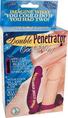 Nasstoys Dildos Double Penetrator C Ring With Bendable Dildo Purple Nasstoys Dildos Double Penetrator C Ring With Bendable Dildo Purple
