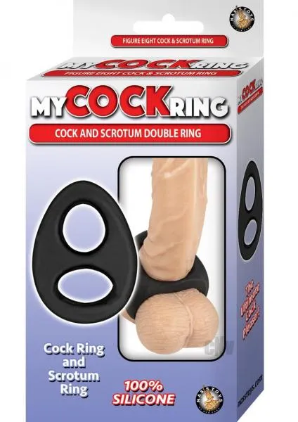 Nasstoys Dildos My Cockring Cock Scrotum Double Ring Black Nasstoys Dildos My Cockring Cock Scrotum Double Ring Black
