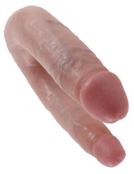 Pipedream Dildos U Shaped Double Trouble Small Dildo Beige Pipedream Dildos U Shaped Double Trouble Small Dildo Beige