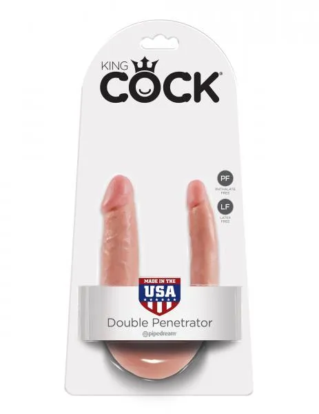 Pipedream Dildos U Shaped Double Trouble Small Dildo Beige Pipedream Dildos U Shaped Double Trouble Small Dildo Beige