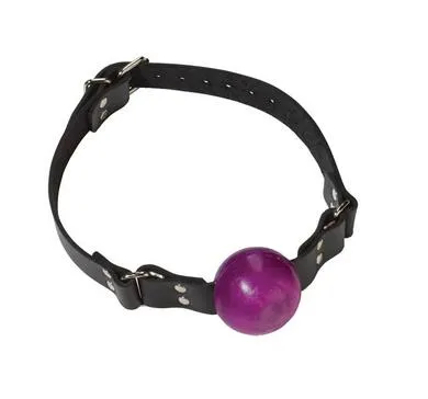 Seductucom Anal Small Ball Gag With Buckle 15 Inch Purple