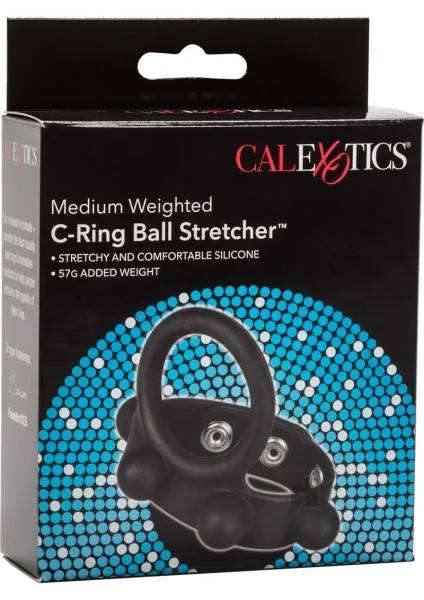 Seductucom Male Sex Toys Medium Weighted C Ring Ball Stretcher Black Seductucom Male Sex Toys Medium Weighted C Ring Ball Stretcher Black