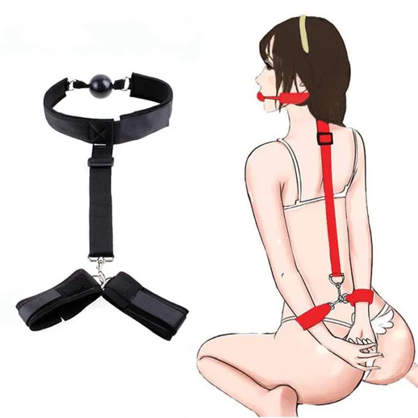 sextoypremium Couples MOUTH BALL BDSM BONDAGE RESTRAINTS HANDCUFF ANKLE CUFF SLAVE NO VIBRATOR SEX TOYS FOR WOMAN COUPLES ADULT GAME SEX TOYS
