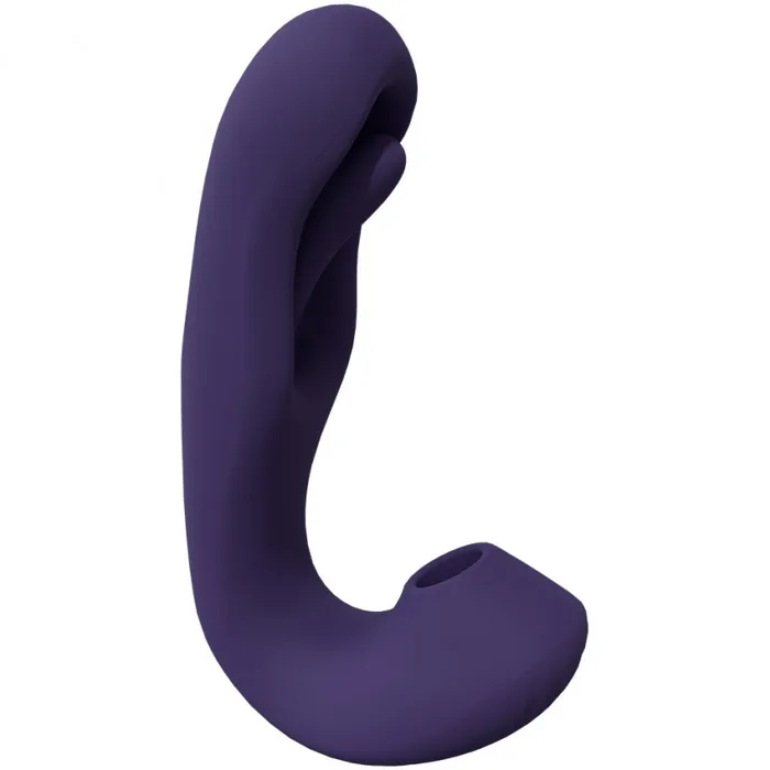Shots Toys Vibrators VIVE Rechargeable Dual Motor Airwave Vibrator Yuna Purple