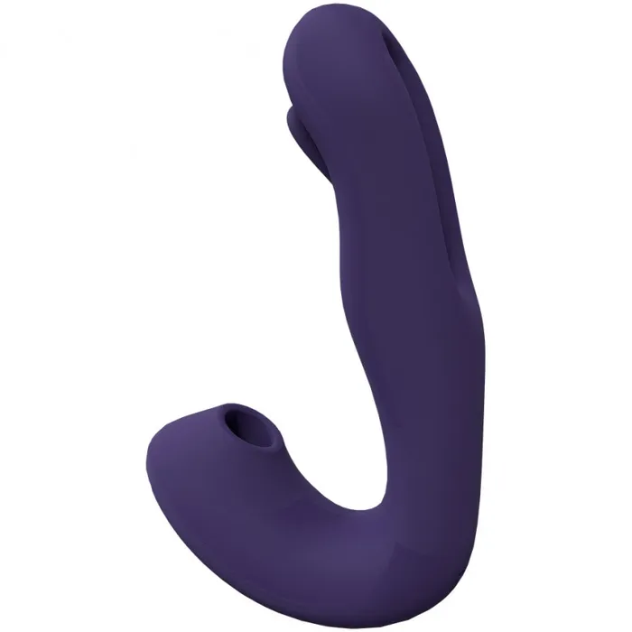 Shots Toys Vibrators VIVE Rechargeable Dual Motor Airwave Vibrator Yuna Purple