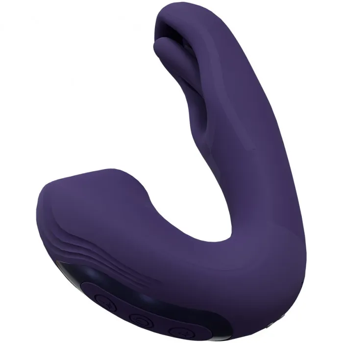 Shots Toys Vibrators VIVE Rechargeable Dual Motor Airwave Vibrator Yuna Purple