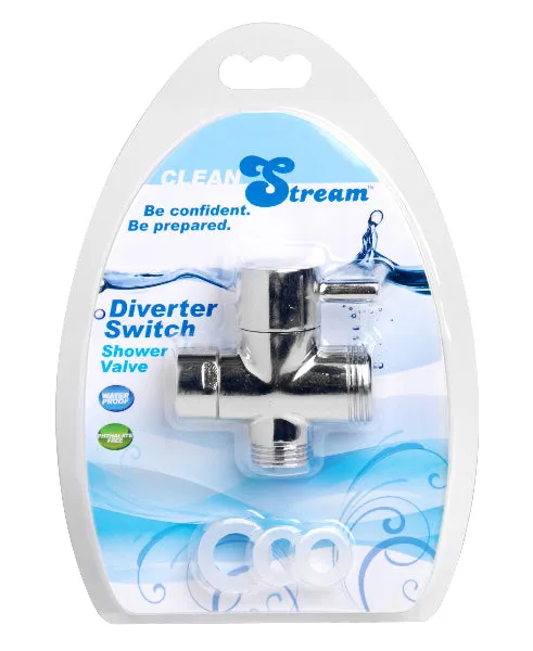 XR Brands Anal CleanStream Diverter Switch Shower Valve Silver