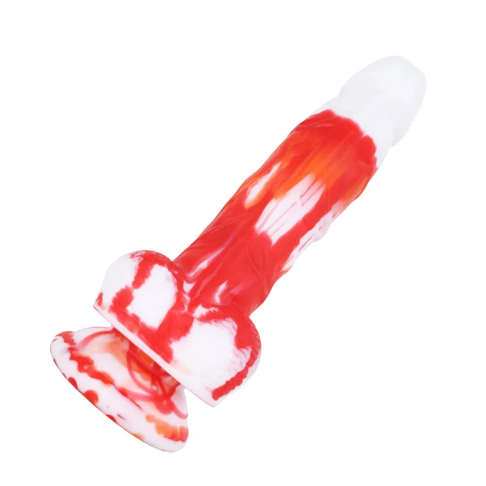 7 Inch Red Silicone Dildo Anal