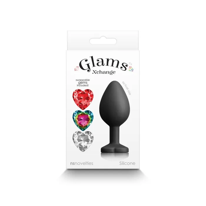 Glams Xchange M 3 Interchangeable Crystal Butt Plug NS Novelties Anal