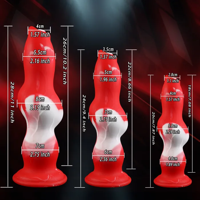 Hell Wolf Knotted Silicone Dildo Dildos