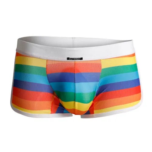 Mens Underwear Cut 4 Men C4M Athletic Trunk Rainbow Medium