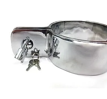 Stainless Steel Heavy Metal Wrist Ankle Binder Rouge Garments Male Sex Toys