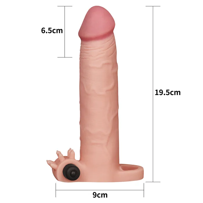 Vibrating penis extender with ring Pleasure Xtender 7 cm Love Toy Male Sex Toys