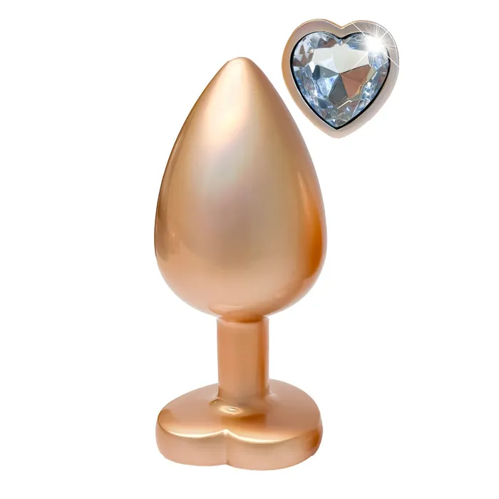 Dream Toys Anal Gleaming Love Pearl Gold Butt Plug Large