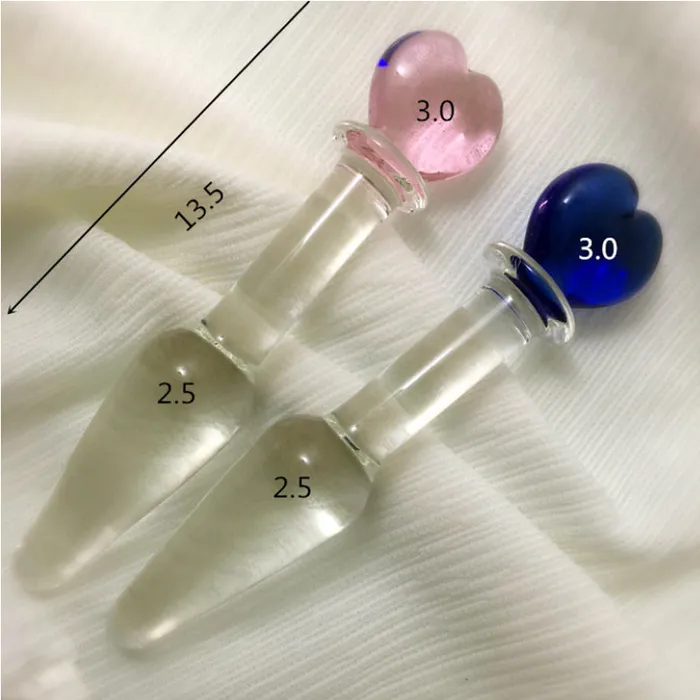Heart Wand 135cm Crystal Glass Anal Plug Pink SexyPlay Anal