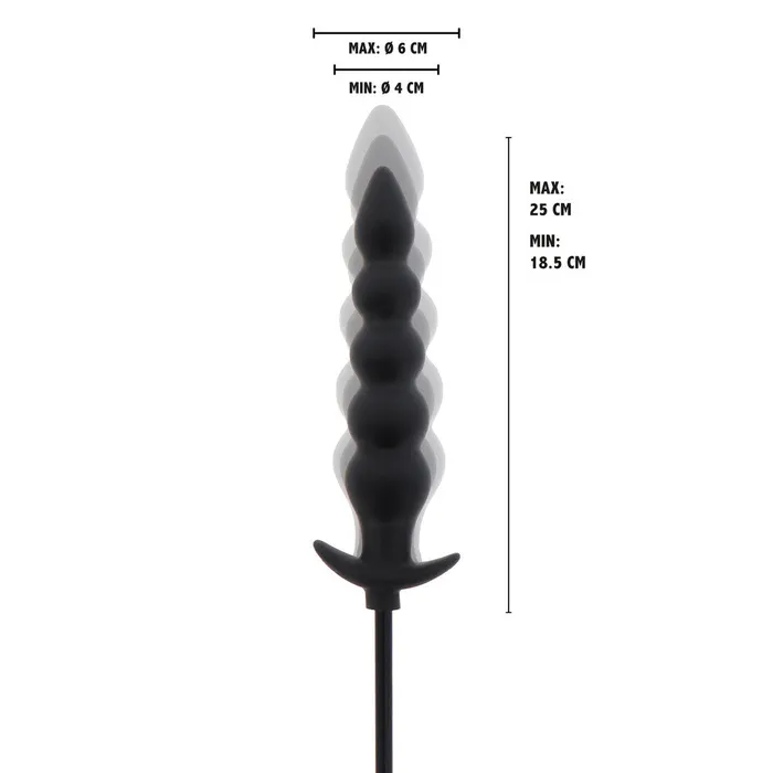 Male Sex Toys Hidden Desire Hidden Desire Extreme Advanced Inflatable Ribbed Plug
