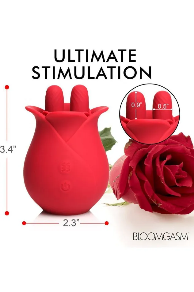 Sex On the Go 10X Fondle Massaging Rose Silicone Clit Stimulators Vibrators