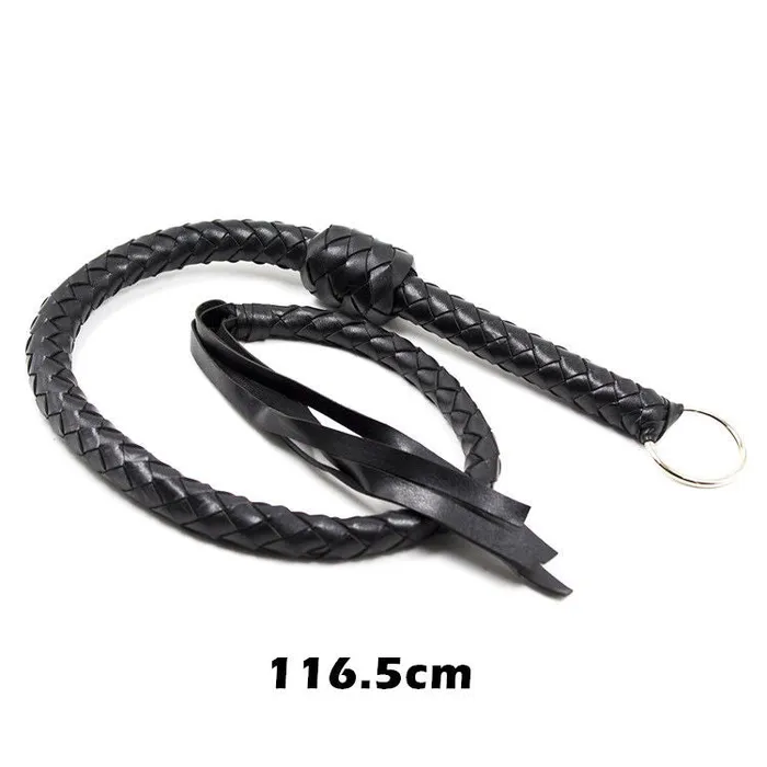 SexyPlay Male Sex Toys 1165cm Extra Long Faux Leather Bondage Whip